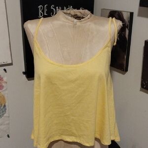 Yellow Crop Camisole with Relaxed Fit